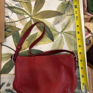 Coach Red Leather Shoulder Bag